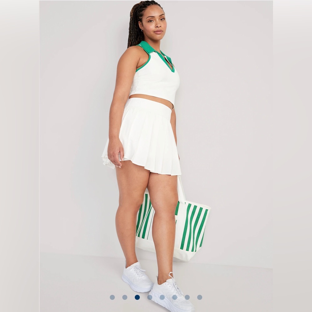OldNavy High waisted stretched tech pleaded 2in1 Skort for women